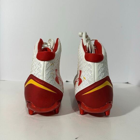 Under Armour Highlight 2 MC Knit Men’s Football Cleats Red, White, & Yellow Colo - Picture 7 of 15
